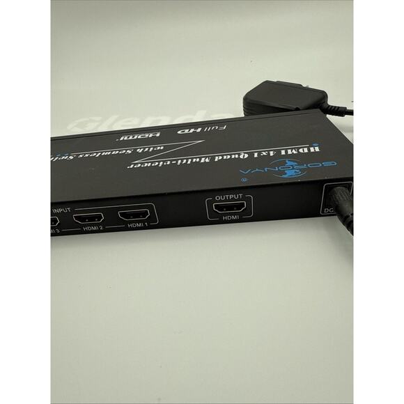 Goronya HDMI 4x1 Quad Multi-viewer with Seamless Switcher with remote - Picture 7 of 11